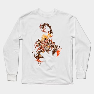 Colorful Tribal Scorpion Long Sleeve T-Shirt